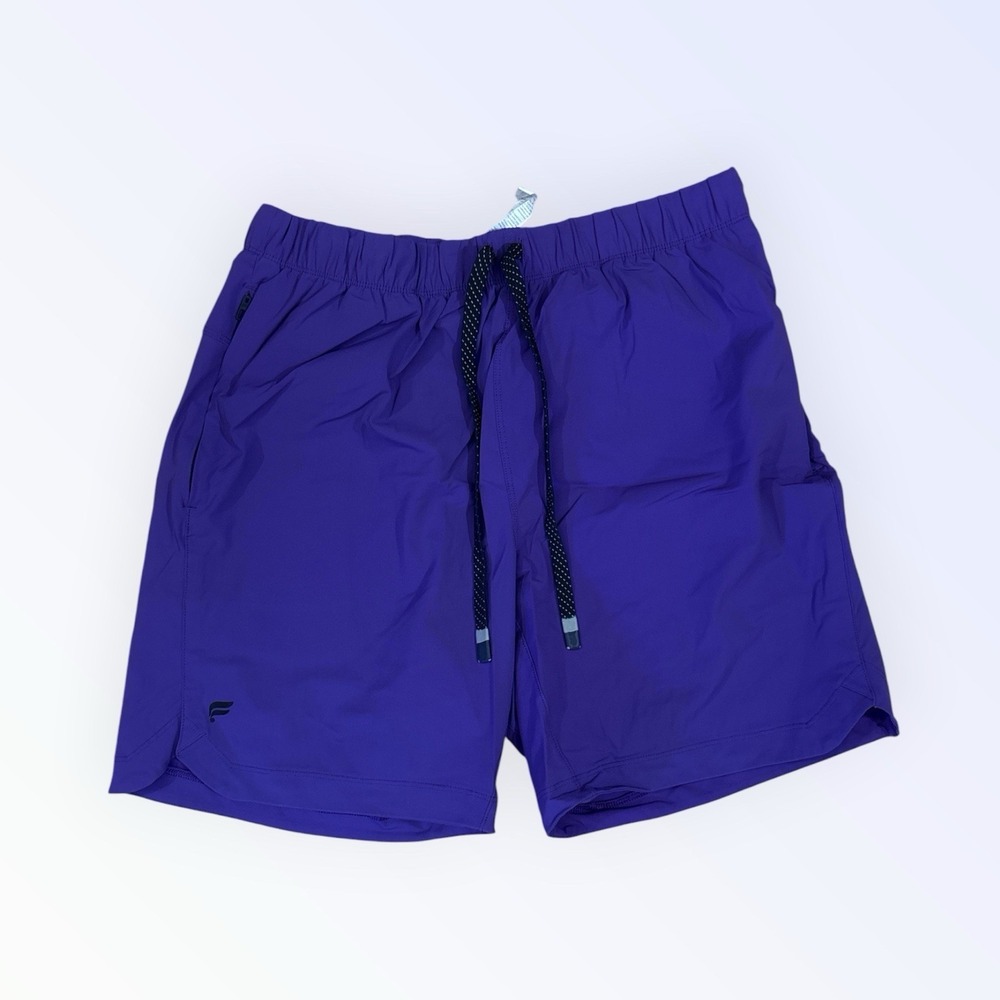 Fabletics Mens The One Short Purple Athletic Training Gym Shorts 7 Inch Inseam M